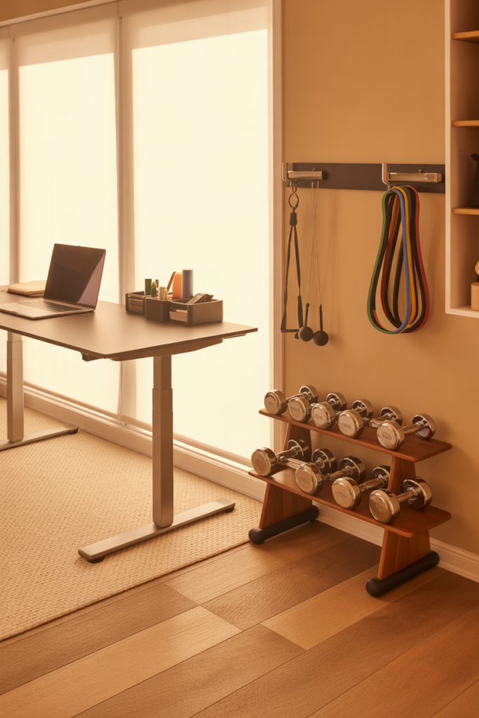 12. Home Office And Gym Combo Inspiration That Saves Time