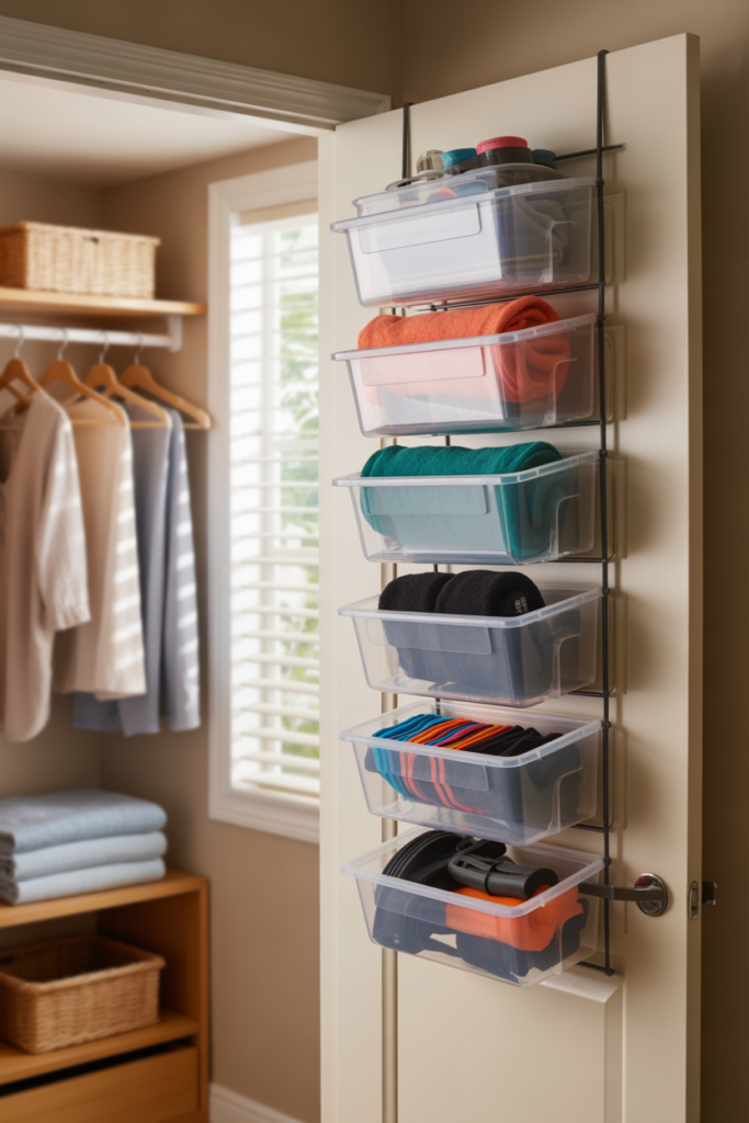 12. Slim Rolling Bins for Lightweight Items