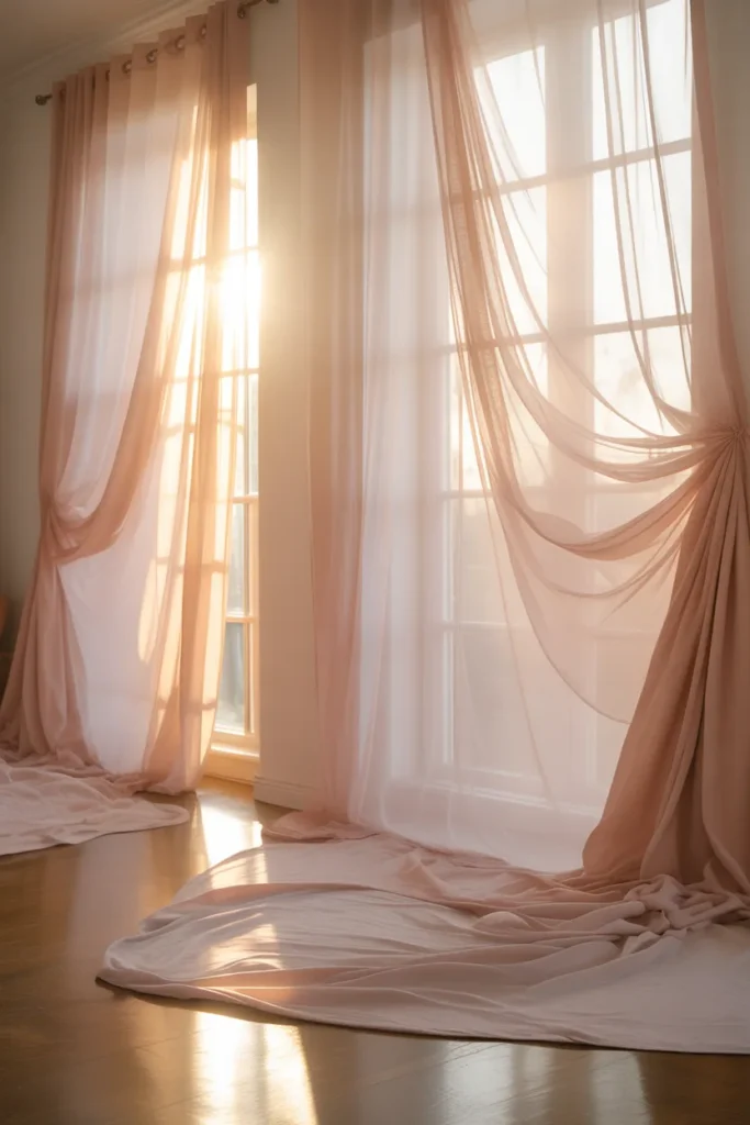 12. Soft Sheer Drapes for Light and Romance