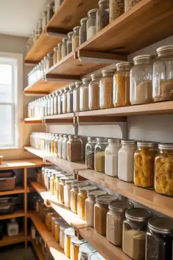 13. DIY Open Shelving in Pantry Zones