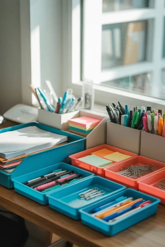 13. Desk Organization Trays and Holders