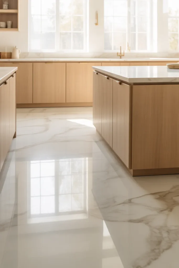 13. Marble Floors with Subtle Pattern Variation