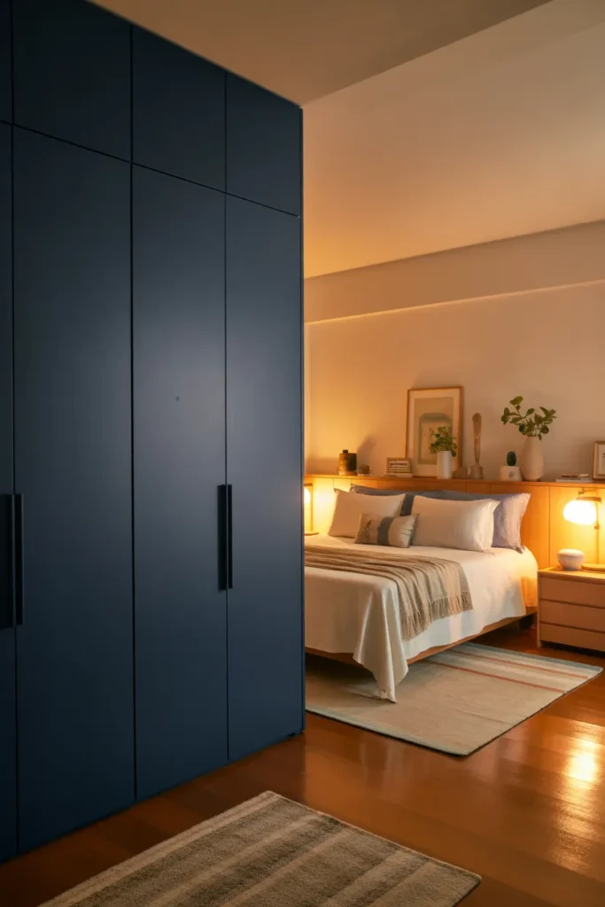 13. Navy Blue Closet Doors