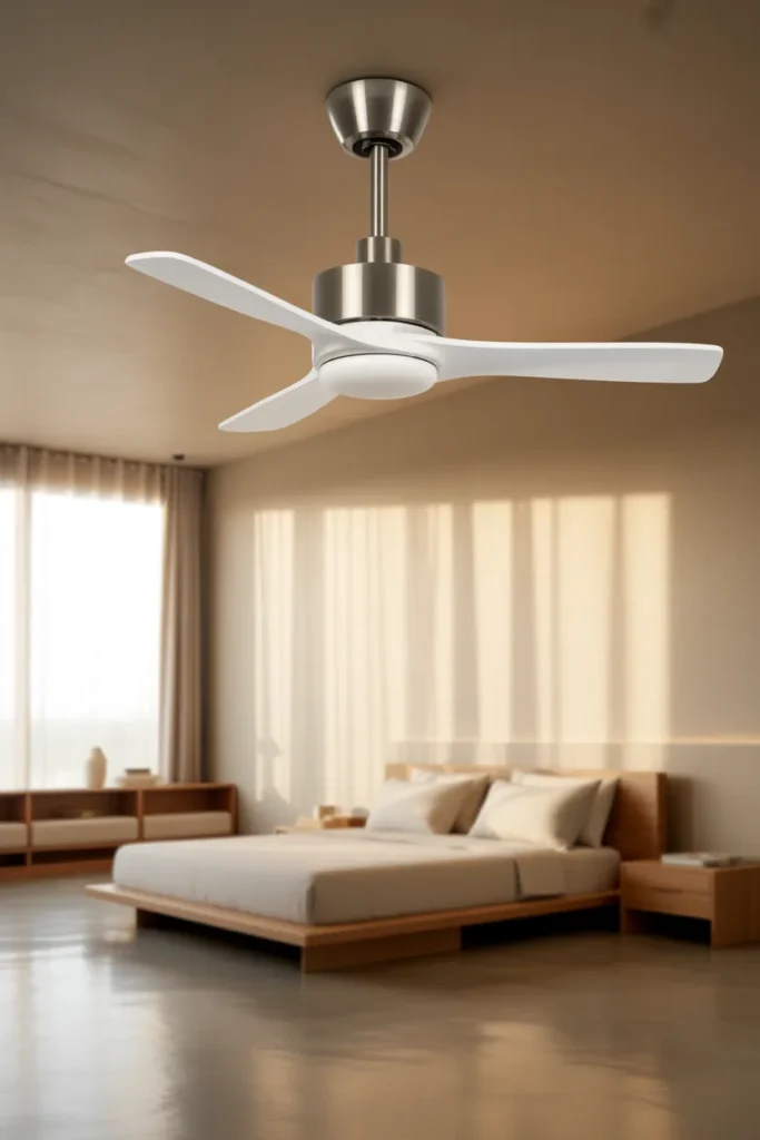 13. Sleek Ceiling Fan with Silent Motor