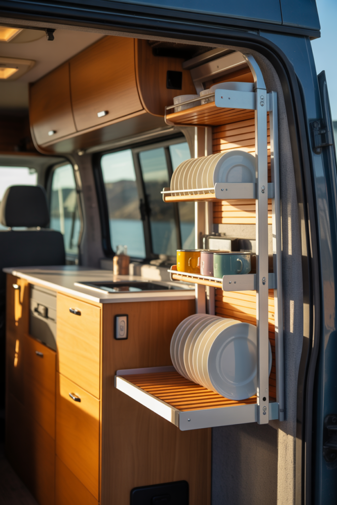 13. Wall Mounted Fold Away Dish Racks