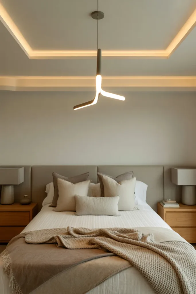 14. Layered Ceiling Lighting for Depth