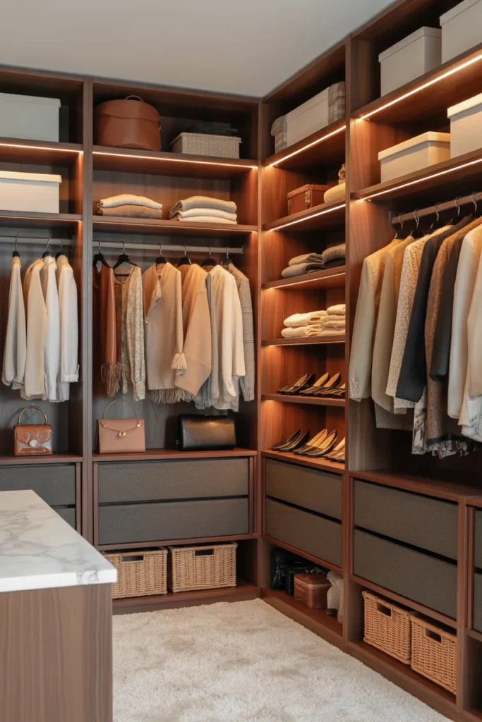 14. Soft Textures That Make Closets Feel Inviting