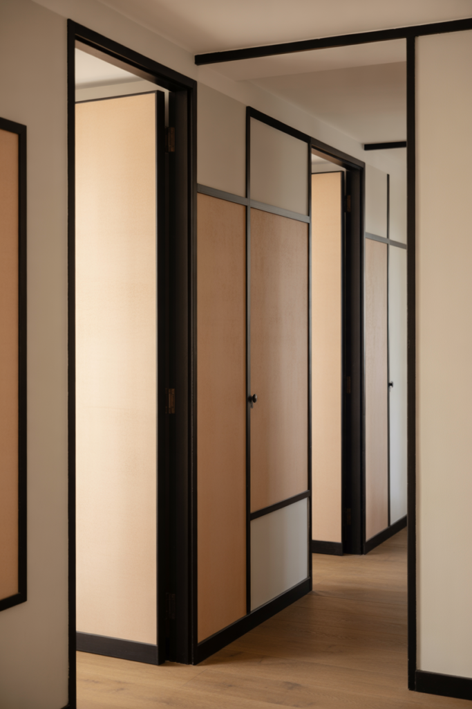 15 Black Trim in Hallways for Flow and Direction