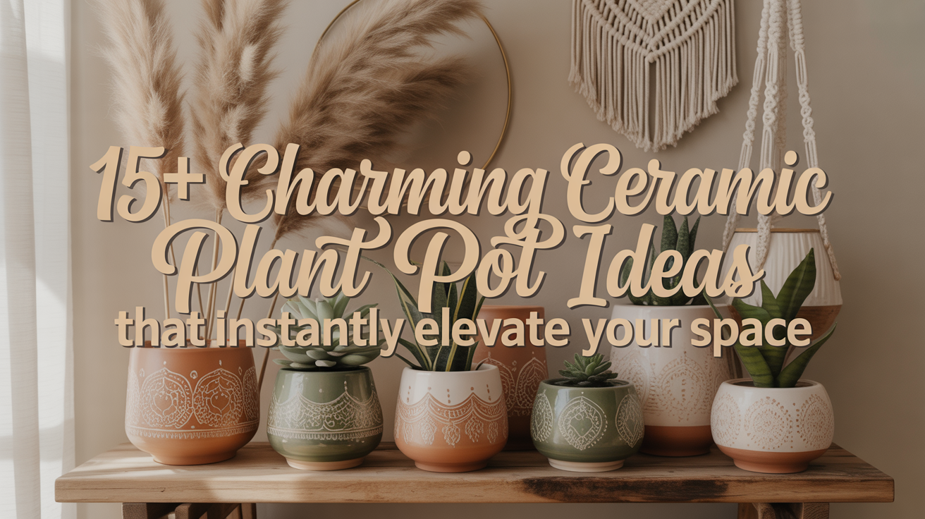 15+ Charming Boho Ceramic Plant Pot Ideas That Instantly Elevate Your Space