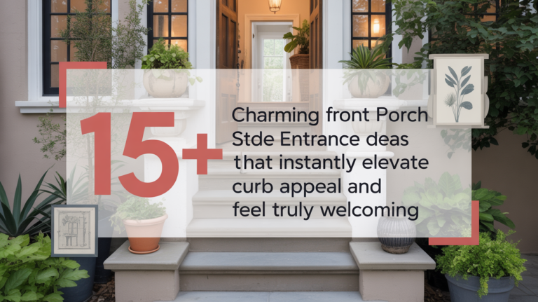 15+ Charming Front Porch Side Entrance Step Ideas That Instantly Elevate Curb Appeal and Feel Truly Welcoming