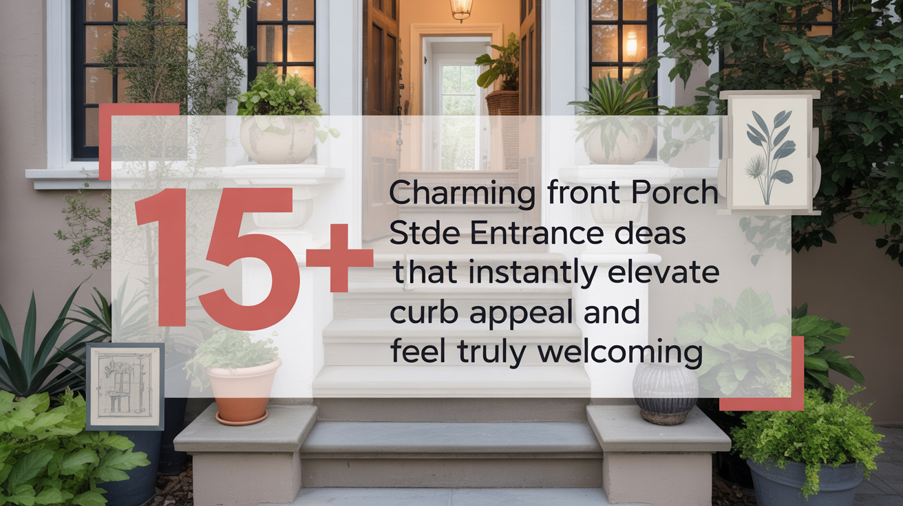 15+ Charming Front Porch Side Entrance Step Ideas That Instantly Elevate Curb Appeal and Feel Truly Welcoming