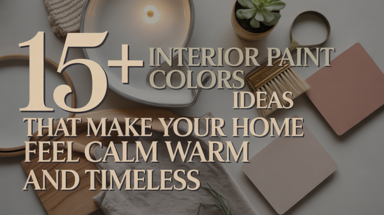 15+ Interior Paint Colors Ideas That Make Your Home Feel Calm Warm and Timeless