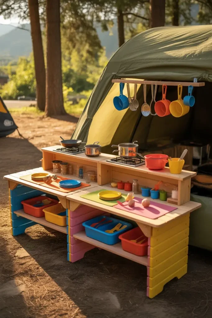 15. Camp Kitchen Built For Kids And Family Use