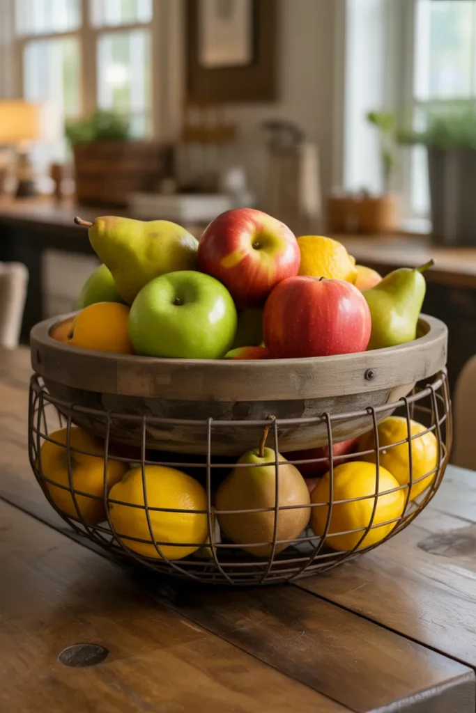 15. Farm-Inspired Centerpieces with Fruit