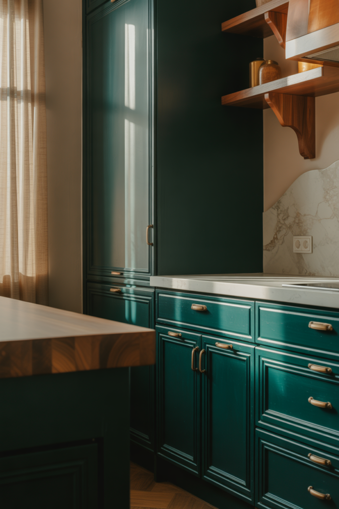 16 Inspiring Idea Paint Kitchen Cabinets Deep Teal for Rich Color