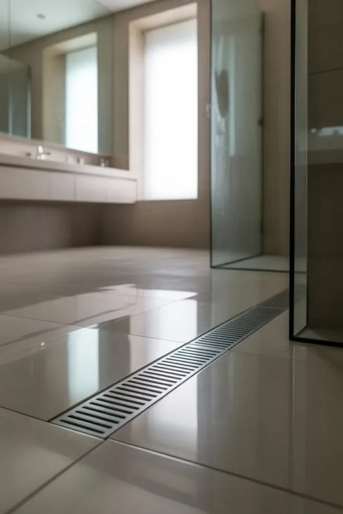 16. Floor Drains That Blend Into Design