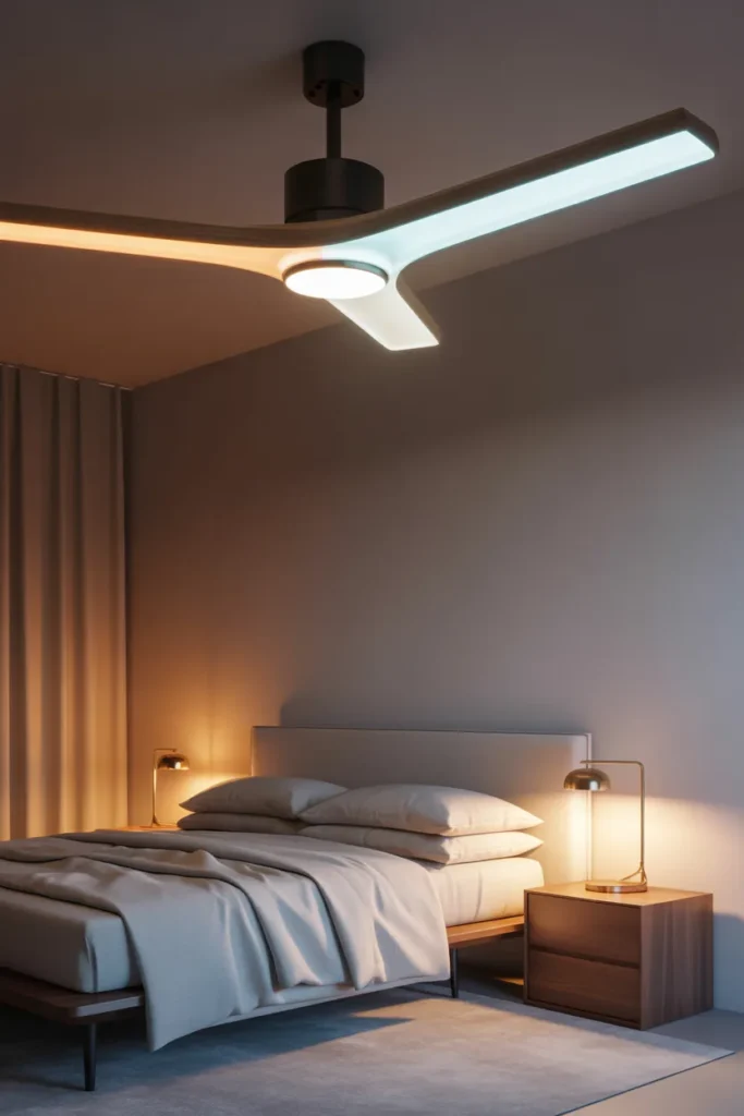 17. Ceiling Fan with Dimmable Lights