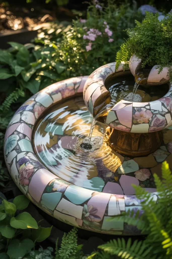 17. Mosaic Fountains That Feel Magical