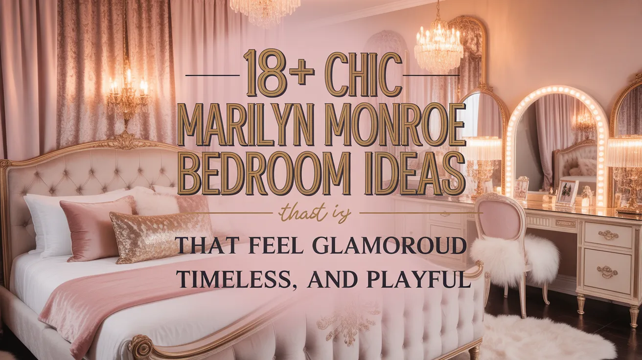 18+ Chic Marilyn Monroe Bedroom Ideas That Feel Glamorous, Timeless, and Playful