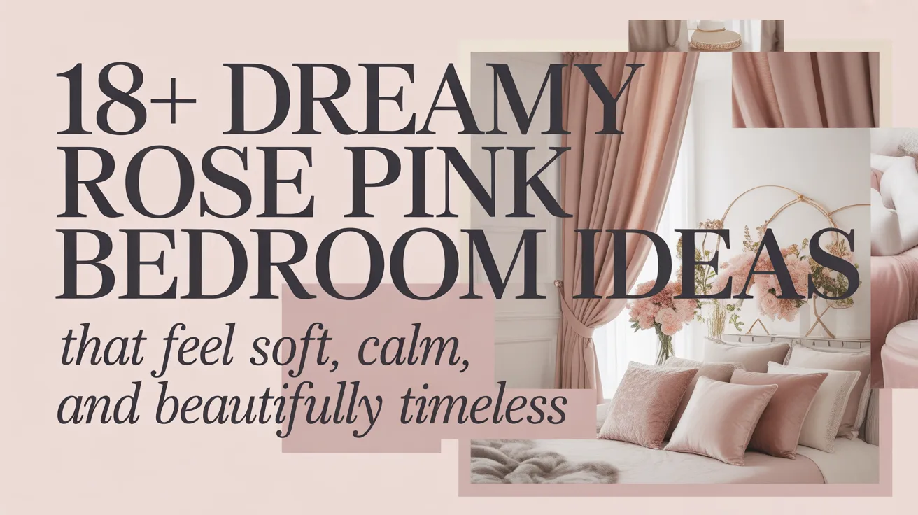 18+ Dreamy Rose Pink Bedroom Ideas That Feel Soft, Calm, and Beautifully Timeless