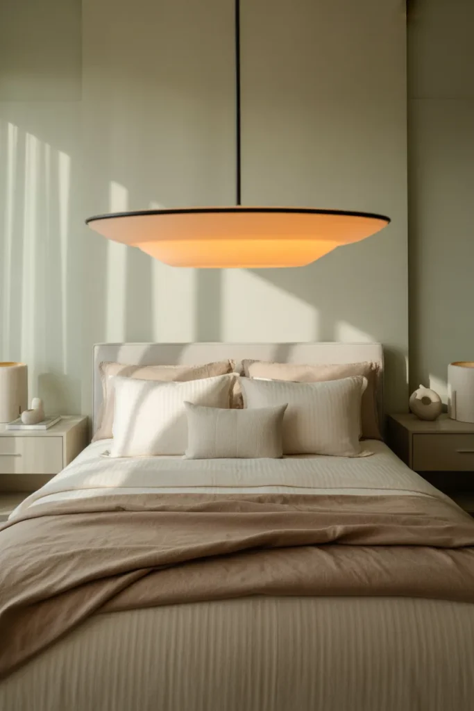 18. Centered Ceiling Lights for Balanced Design