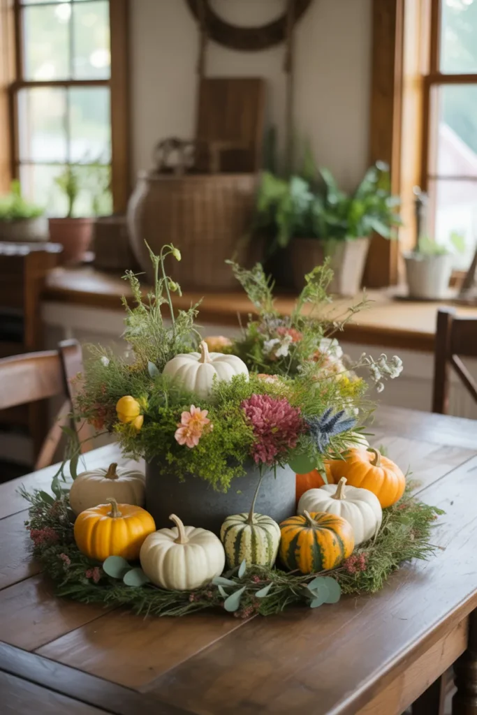 18. Seasonal Farm Centerpieces That Evolve