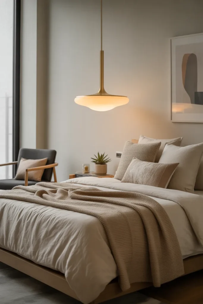 19. Ceiling Lights That Match Bedroom Style