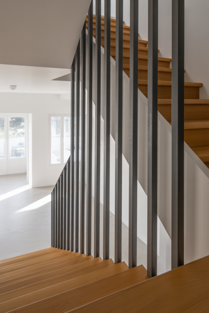 2. Black Metal Spindles for a Modern Look