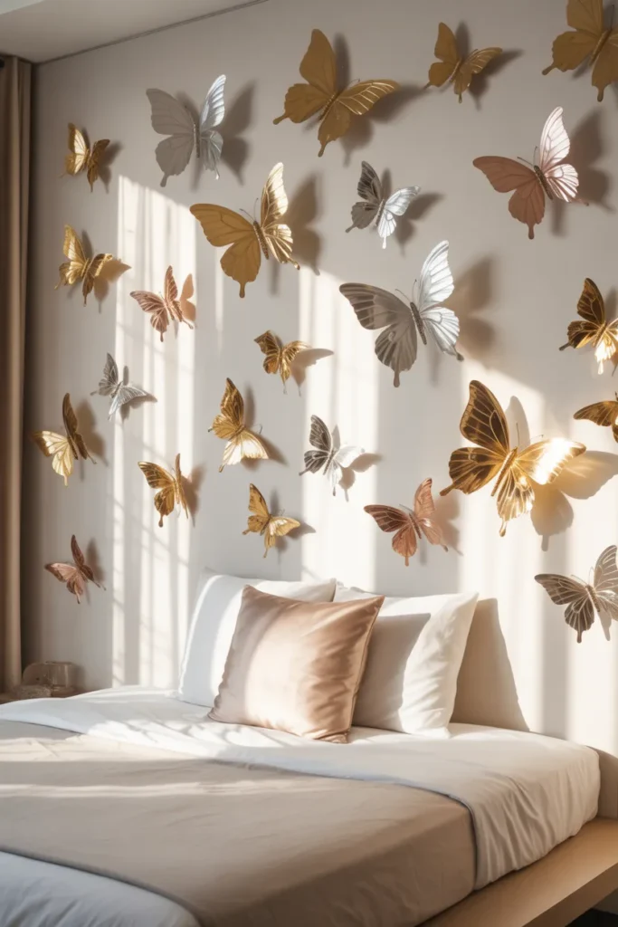 2. Metallic Butterfly Wall Accents