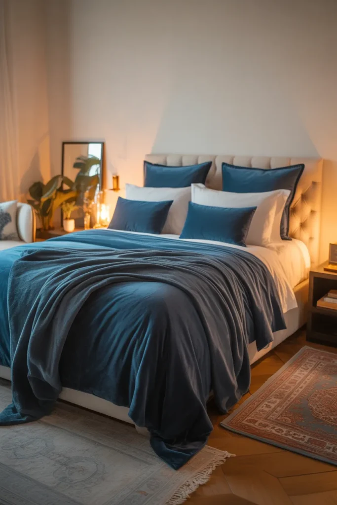 2. Navy Blue Bedding for Cozy Comfort
