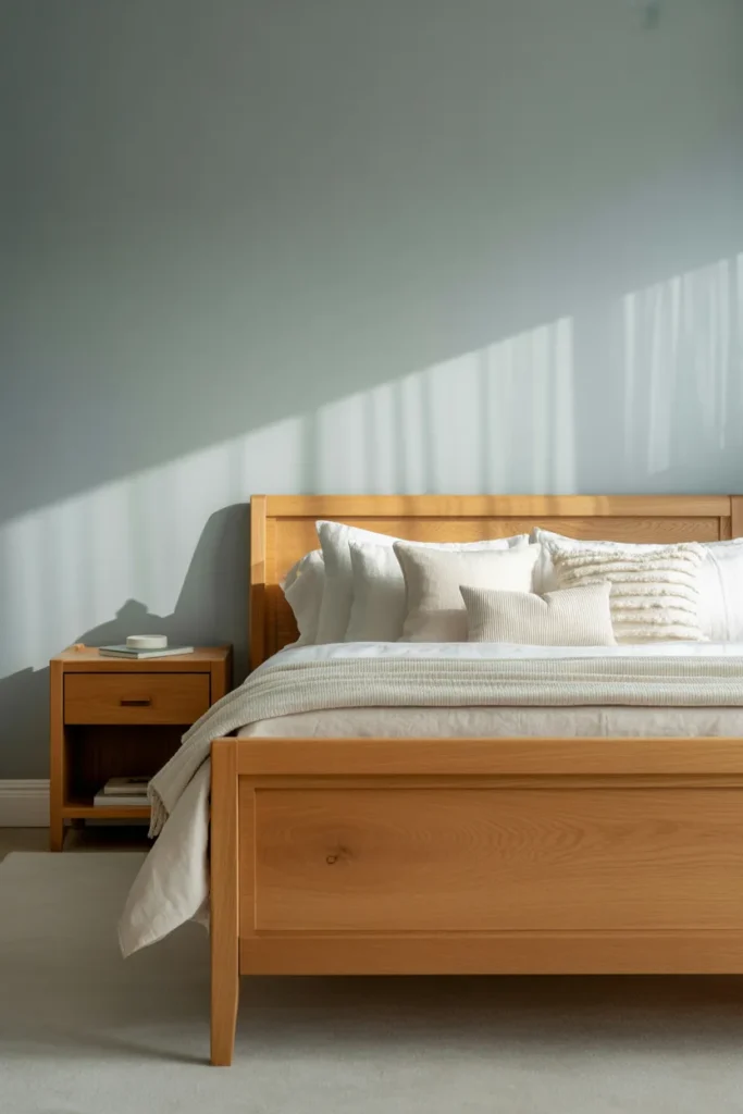 2. Warm Wood Furniture to Soften the Space