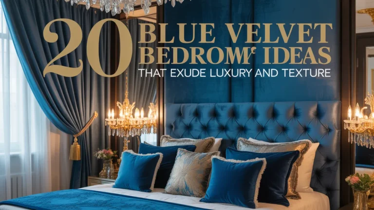 20 Blue Velvet Bedroom Ideas That Exude Luxury and Texture