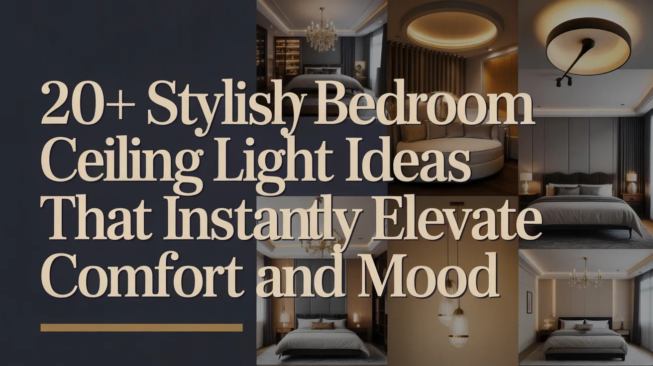 20+ Stylish Bedroom Ceiling Light Ideas That Instantly Elevate Comfort and Mood