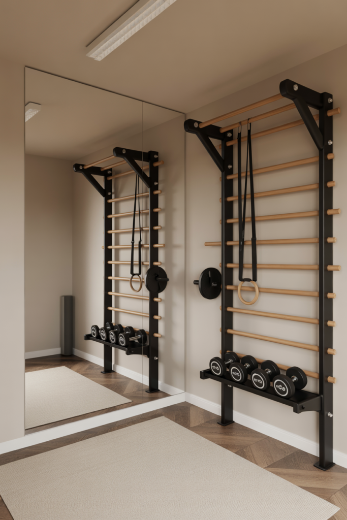 3 Small Gym Room Ideas That Use One Wall Fully