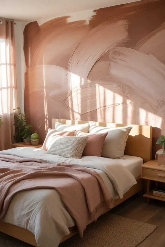 3. Accent Wall with Brush Texture