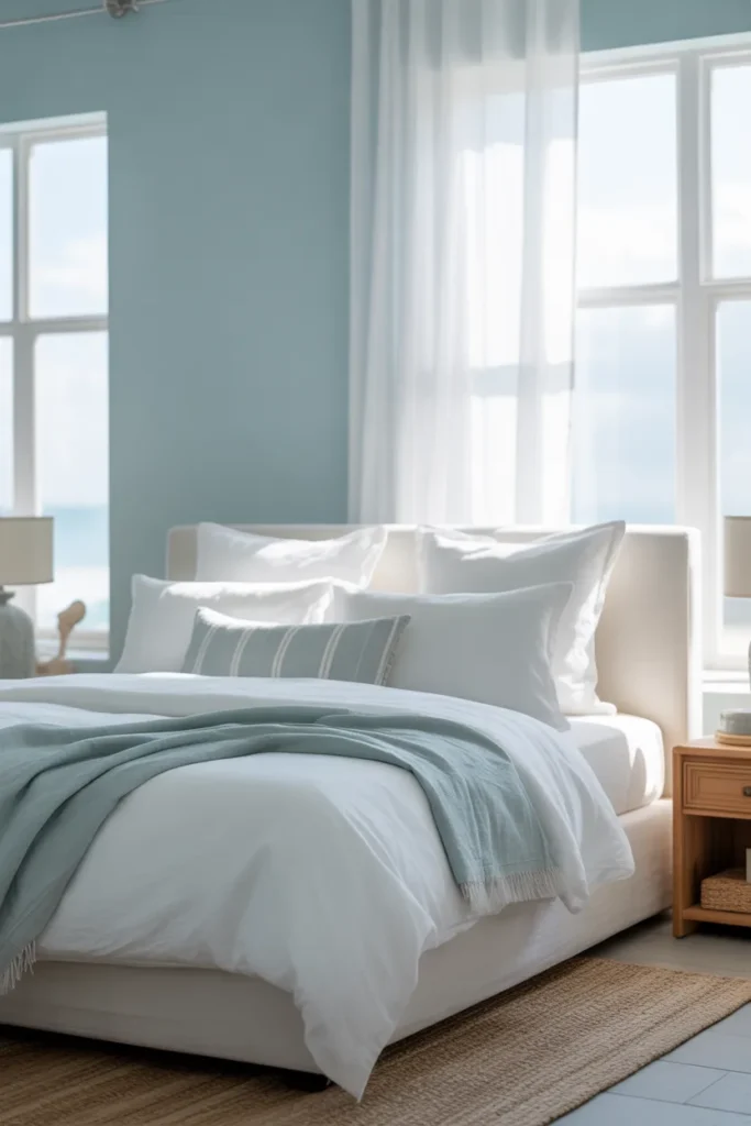 3. Blue and White for a Clean Look