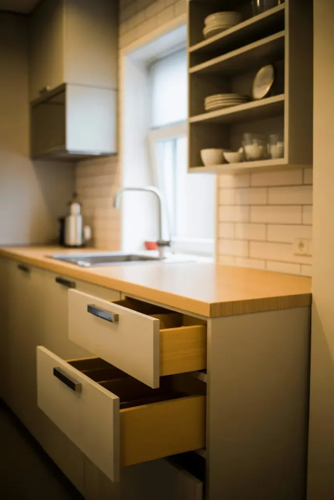 3. Compact Apartment Island Built for Small Spaces