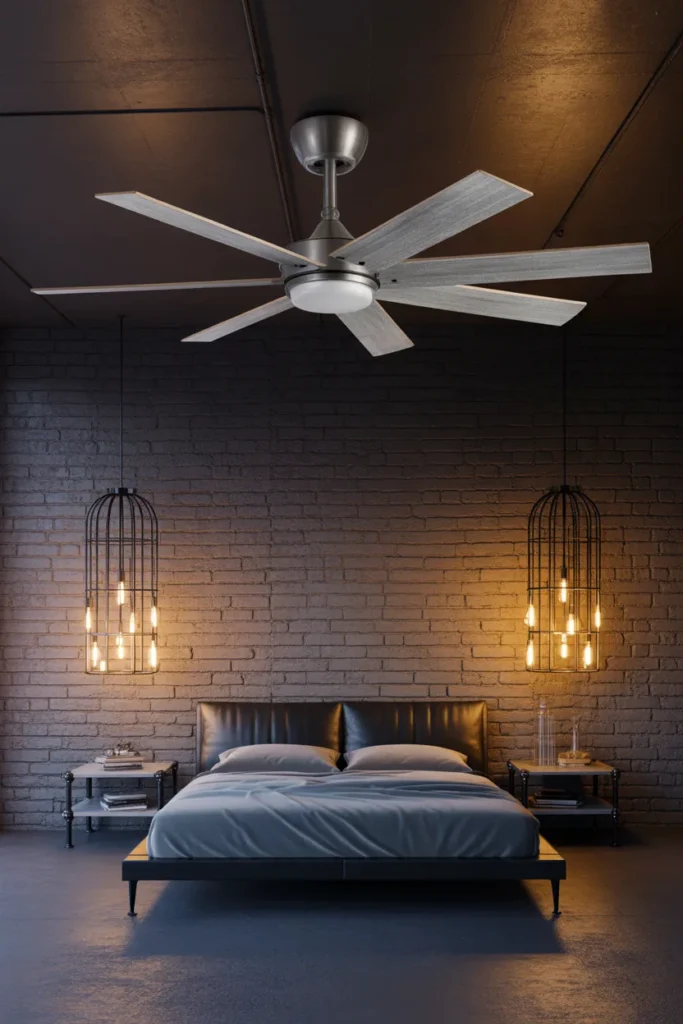 3. Industrial Style Ceiling Fan