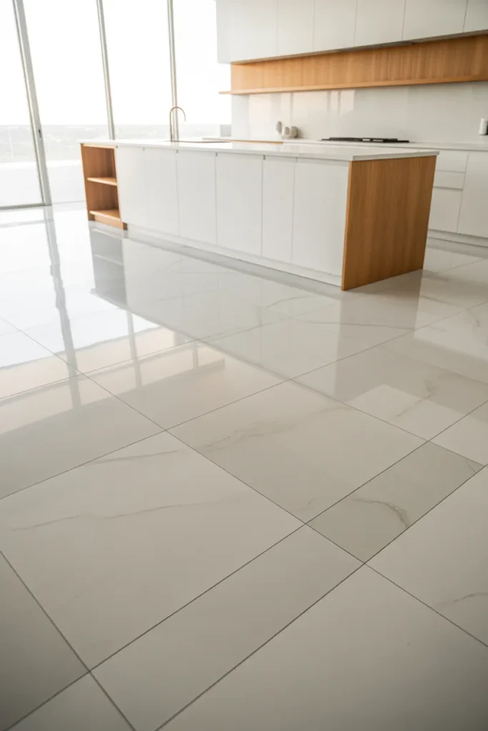 3. Large Marble Tiles for a Seamless Look