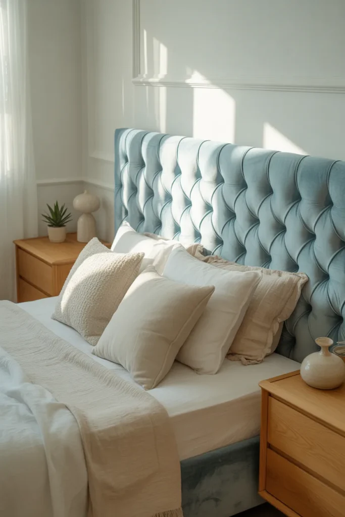 3. Light Blue Velvet for a Soft and Airy Feel