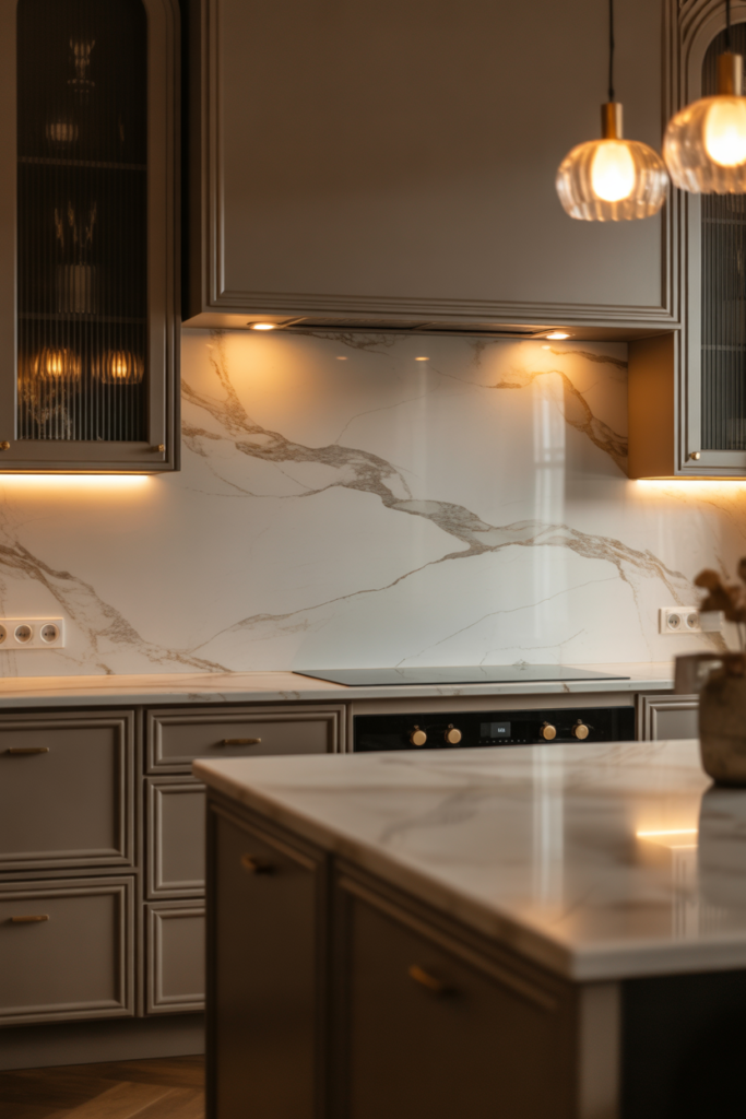 3. Marble Kitchen Backsplash Ideas