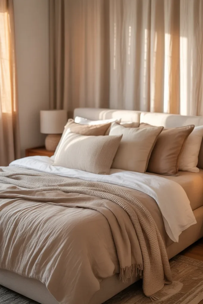 3. Neutral King Beds for a Calm Atmosphere