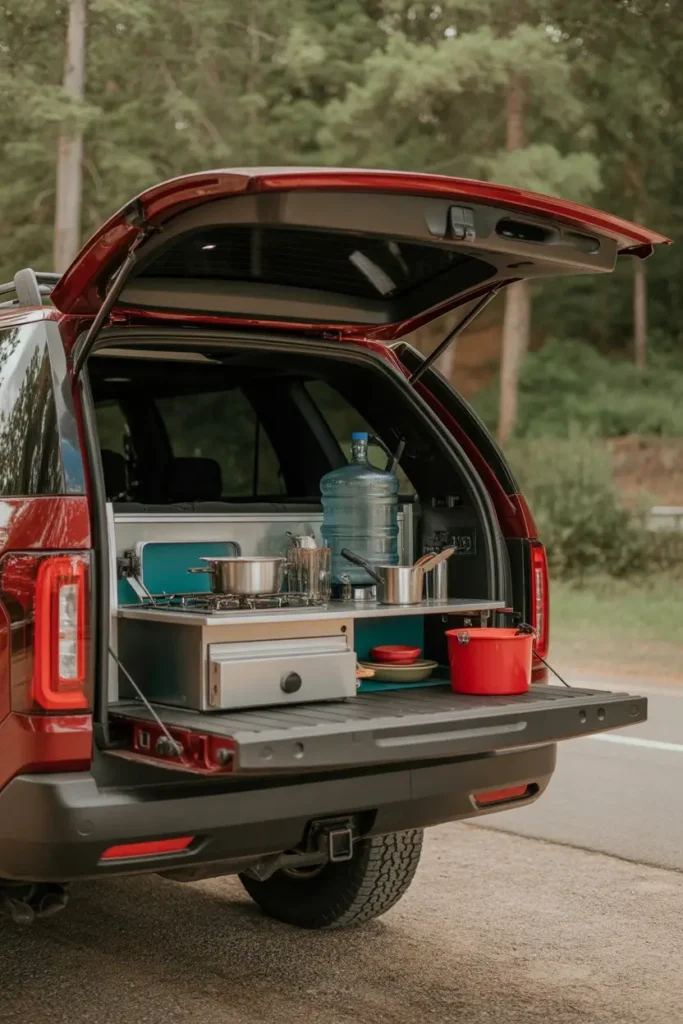 3. Tailgate Camp Kitchen Built Into Your Vehicle