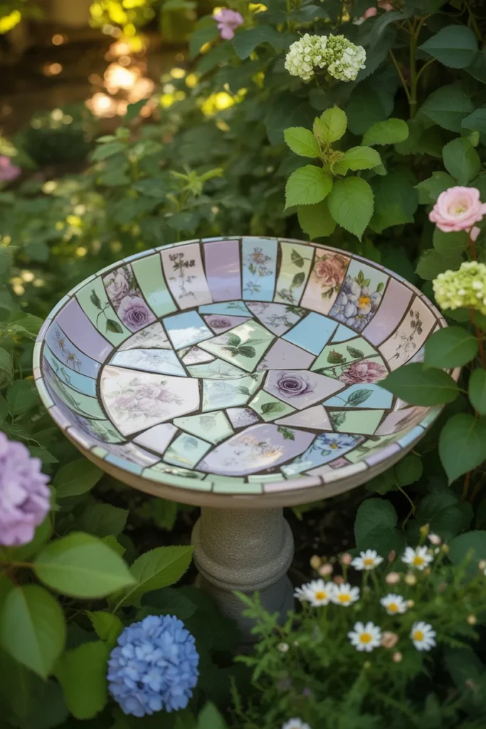 4. Birdbaths That Sparkle in Sunlight