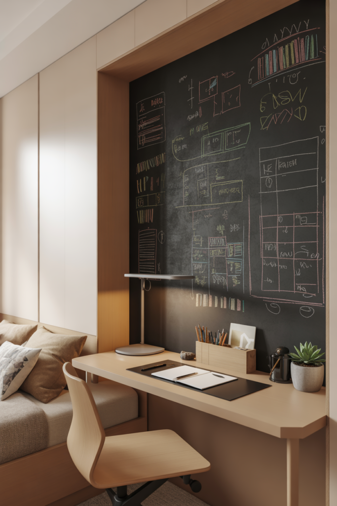 4. Chalkboard Wall for Study and Homework Areas