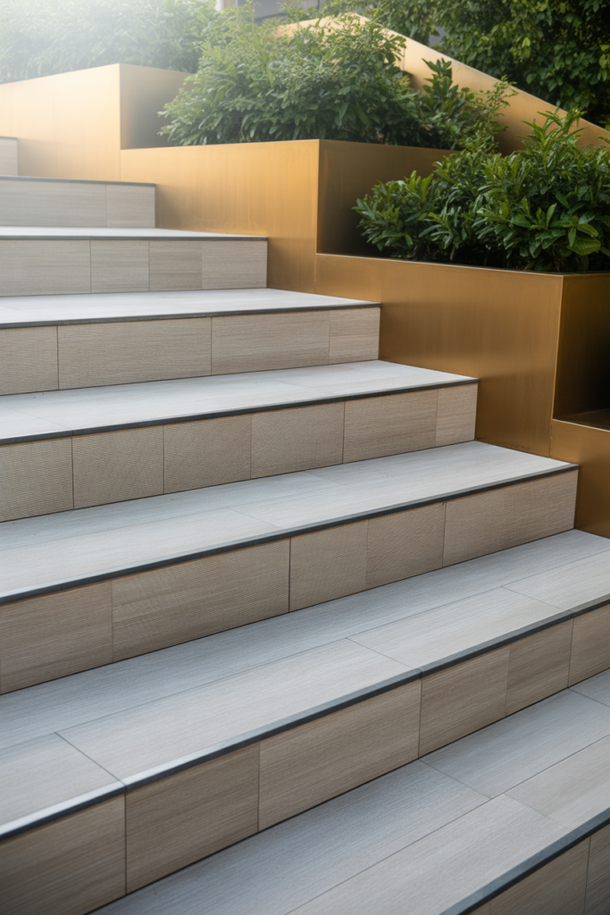 4. Concrete Steps With a Textured Finish