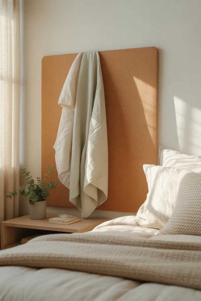 4. Fabric-Covered Cork Board for Softness