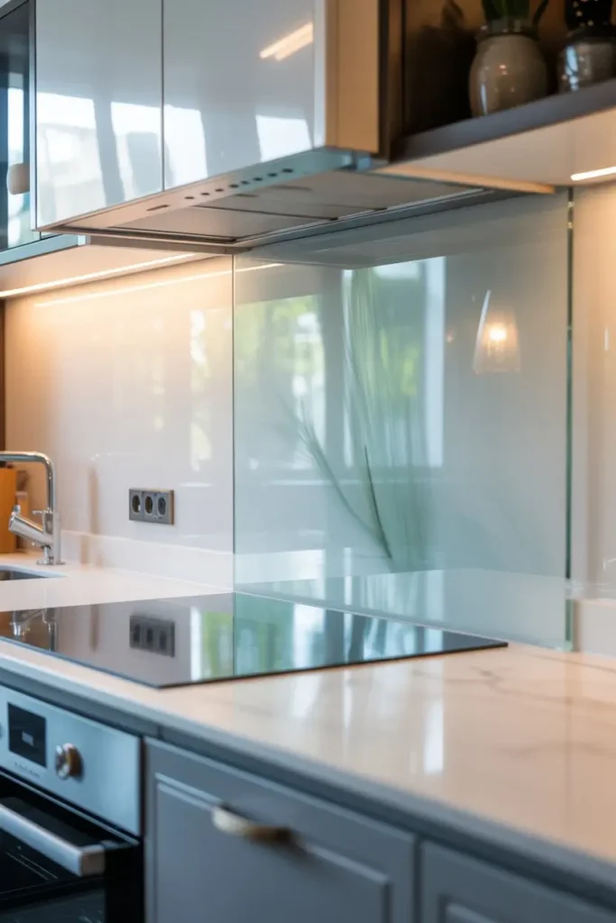 4. Glass Kitchen Backsplash Ideas