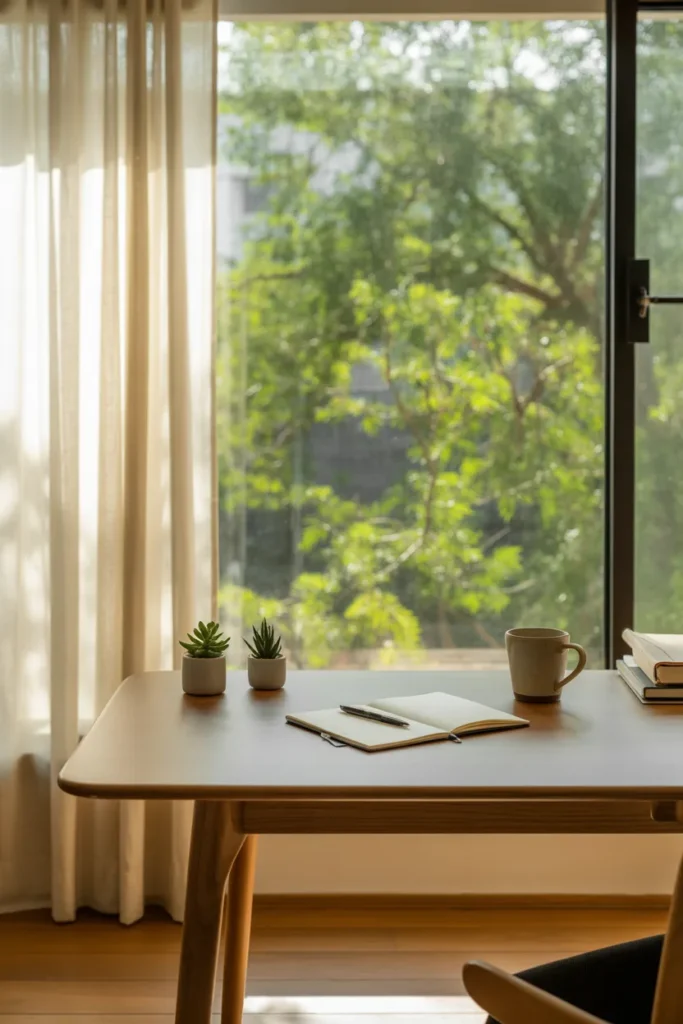 4. Natural Light Near the Desk