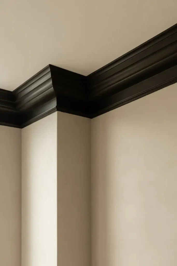 5 Black Crown Molding That Adds Quiet Drama